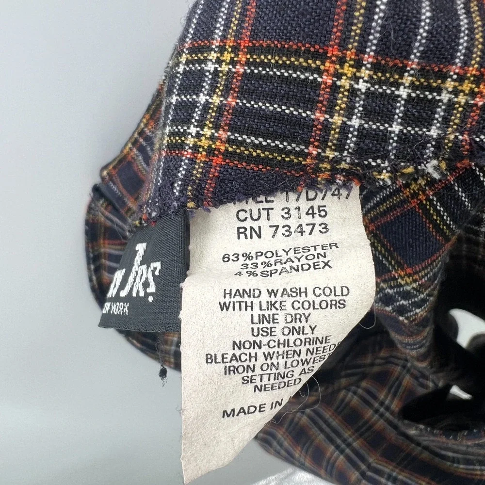 vintage y2k plaid mini‎ skirt B'way Jrs preppy school girl academia brown 13 29